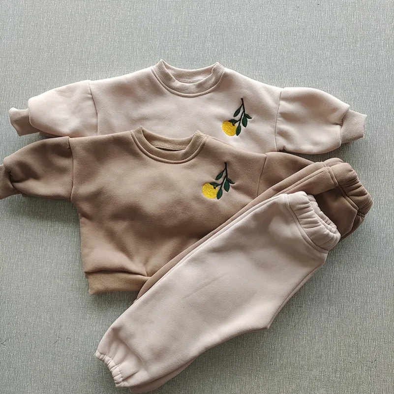 Winter Clothing Activities For Toddlers - Baby Girl Fleece Pullover Tops+ Pant