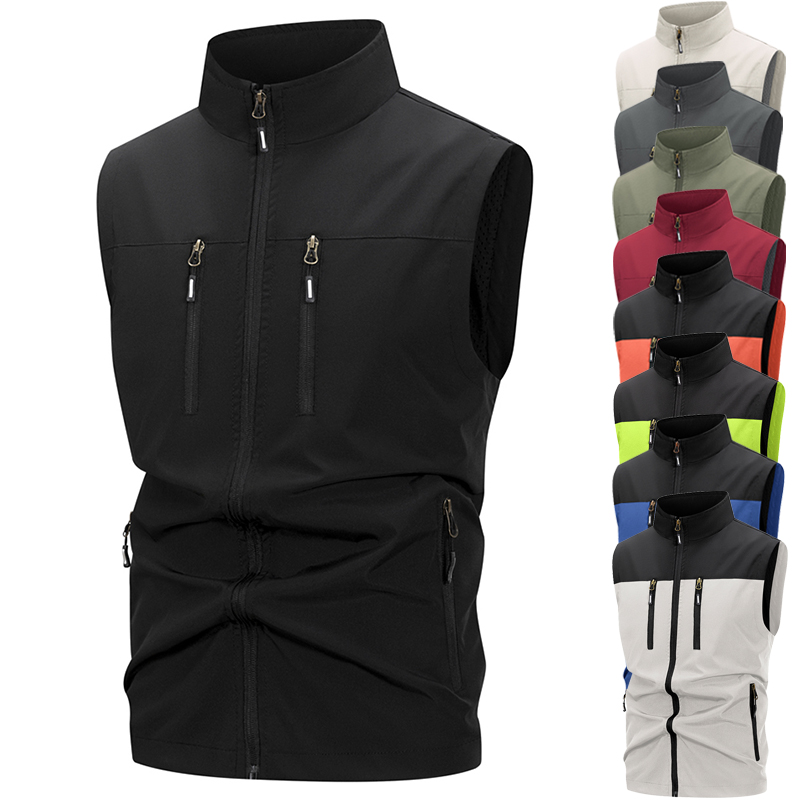 Winter Clothing Hiking - Men's Lightweight Softshell Vest with Zipper