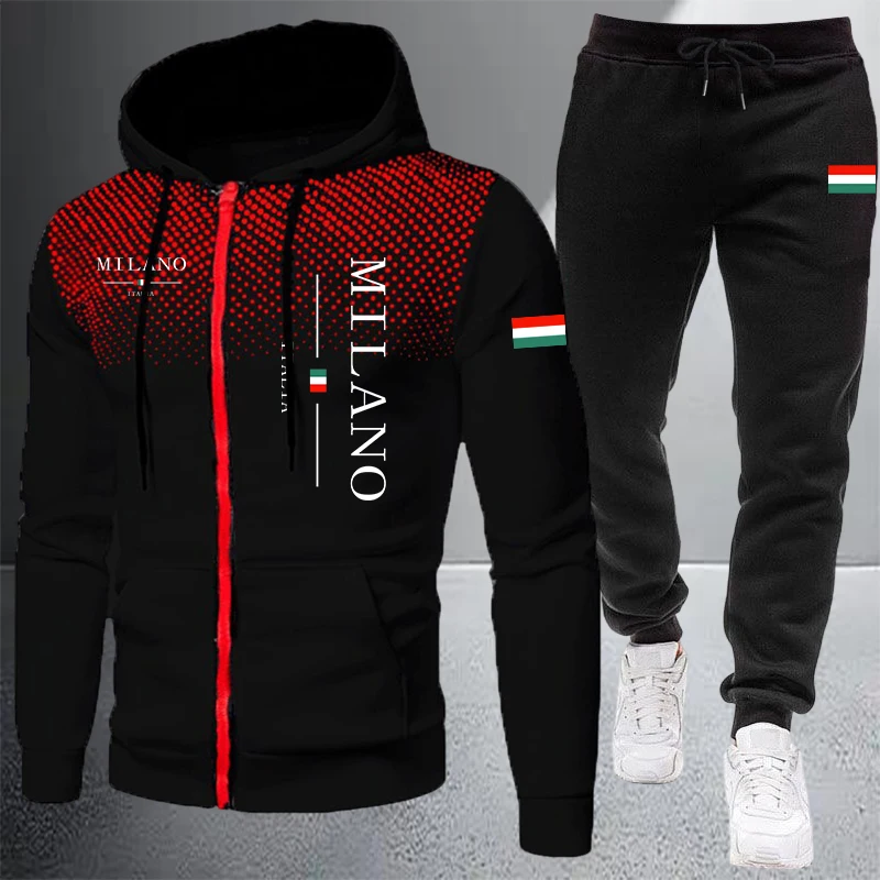 Winter Clothes - Autumn Winter Men's Jacket Tracksuit Printing