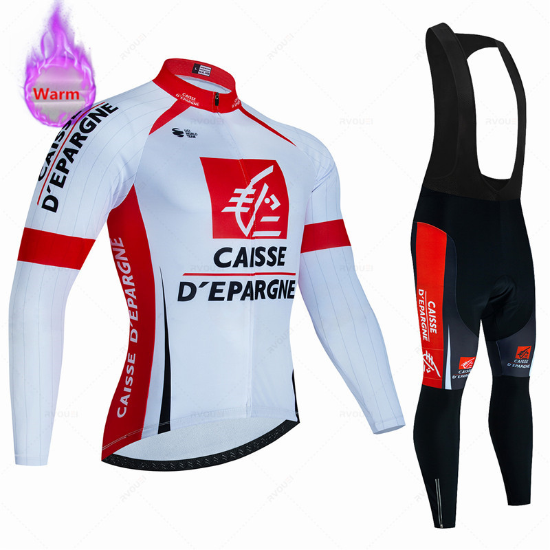 Winter Clothing Hiking - Caisse D'Épargne Winter Thermal Fleece Cycling