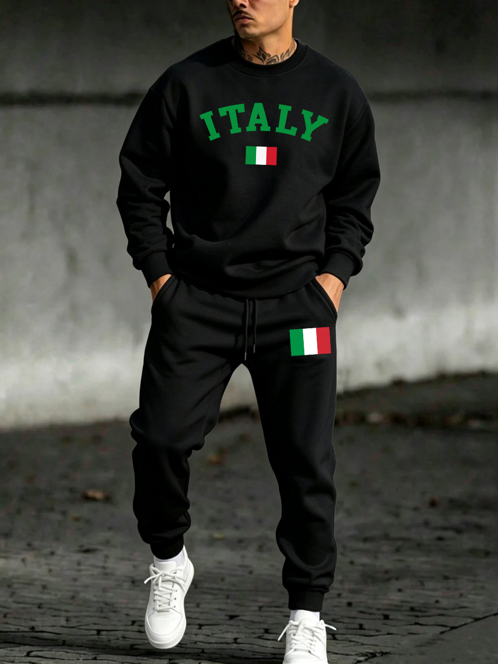 Winter Clothes - 2 Pcs Pullover Set Mens Italy