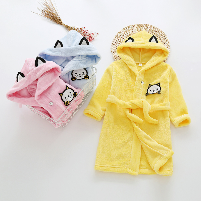 Kids Cartoon Cat Robes New Win - Winter Clothing Baby Boy review and price