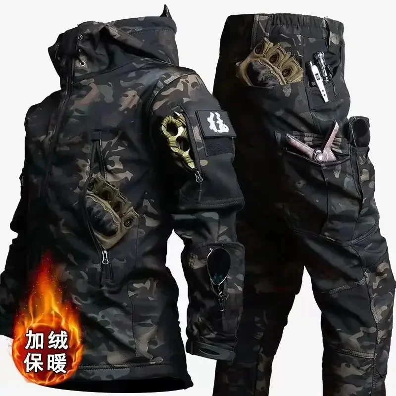 Men Thicken Soft Shell Winter  - Winter Clothing Hiking review and price