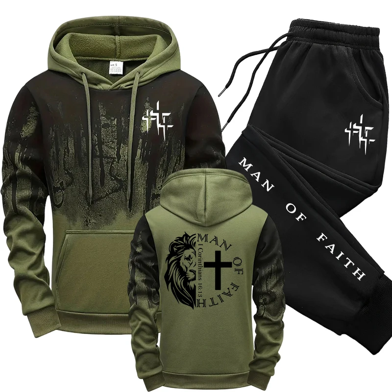 Man of Faith Pattern Men's Set - Winter Clothes review and price